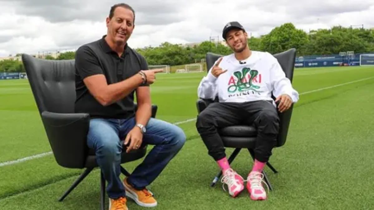 Benjamin Back e Neymar, em antigo encontro (Foto: Reprodução/ Fox Sports)